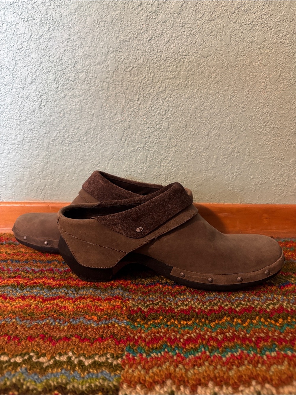 Merrell Grey Slip-On Drizzle Leather Mule Clogs, Women’s size 10 - like new - Picture 6 of 8